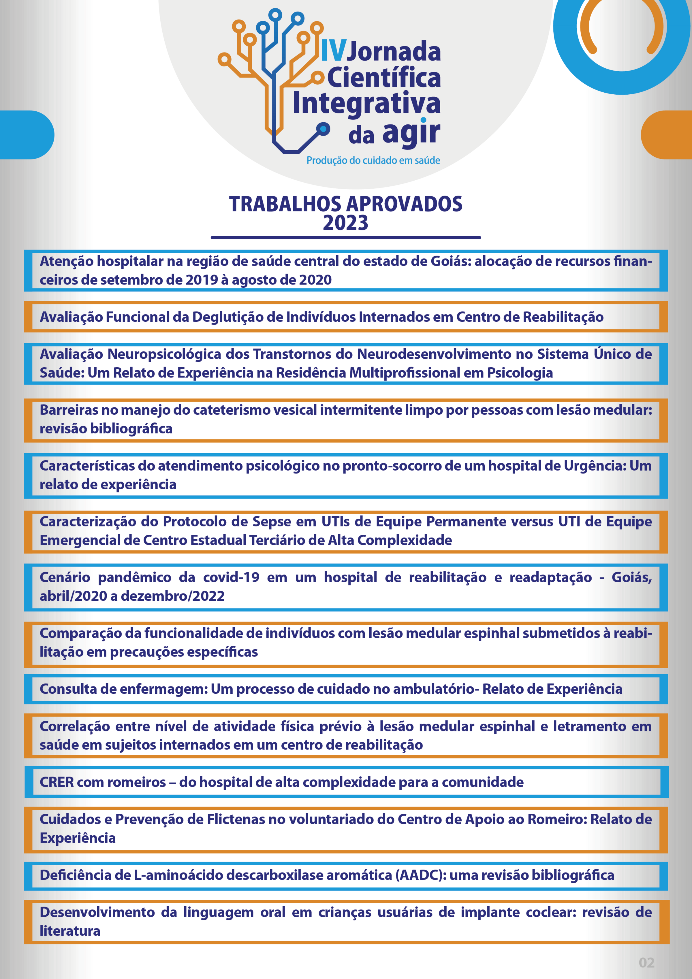 Arte para divulgação dos trabalhos aprovados - IV Jornada Científica Integrativa da AGIR_Prancheta 1 cópia.png